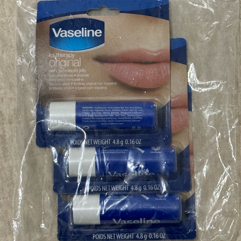 3 Pack Vaseline Lip Therapy Original Sticks